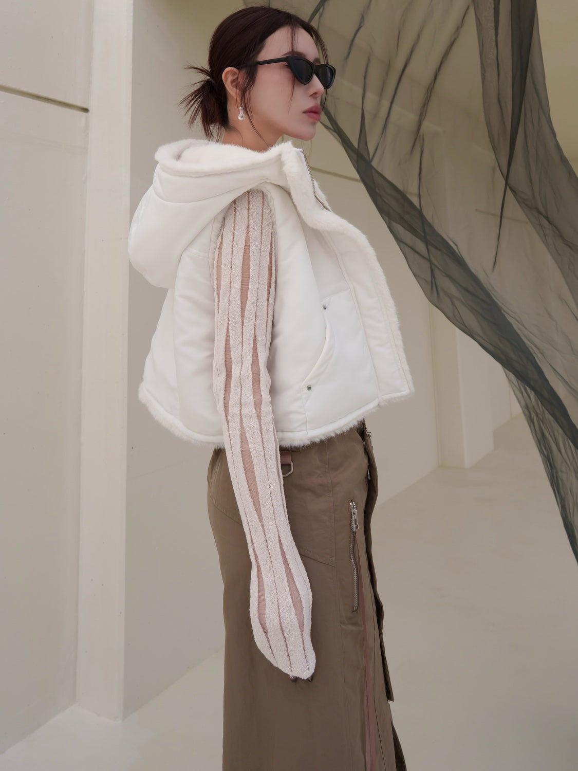 2Way リバーシブル ショート Fur ベスト