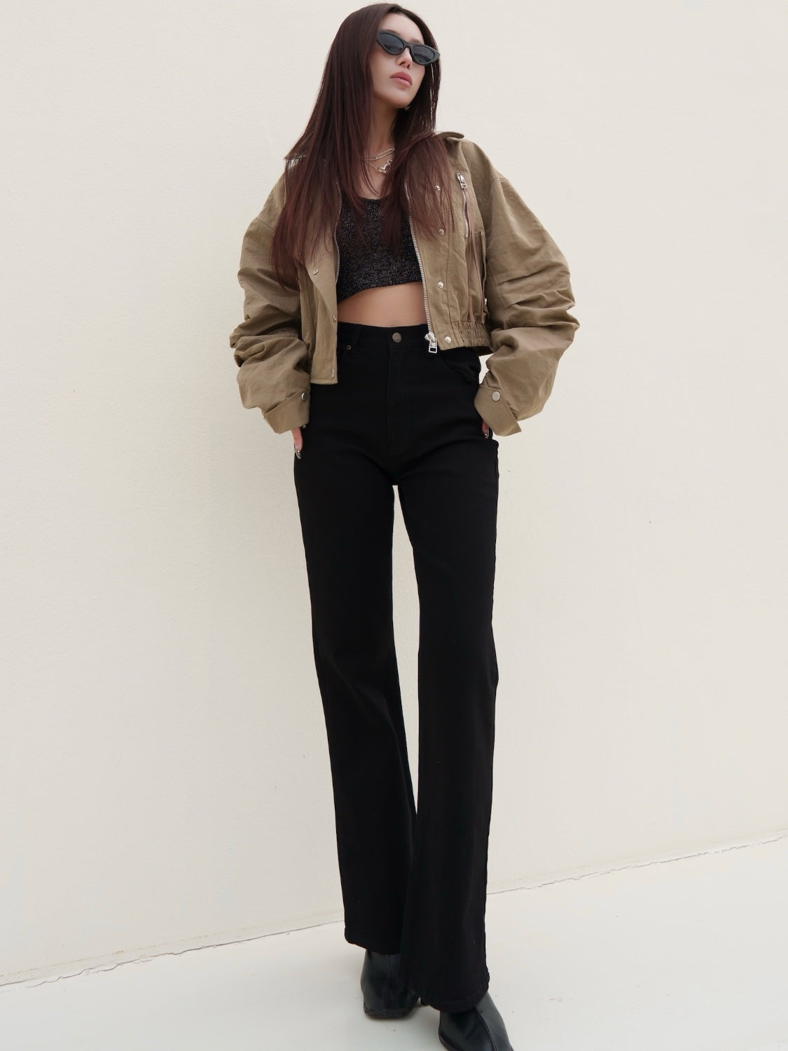 ワイド デニム Pants