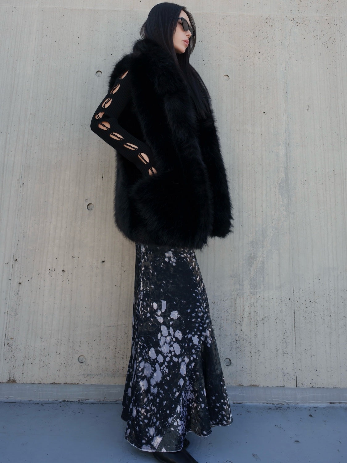 Suede ボンディング Fur ベスト