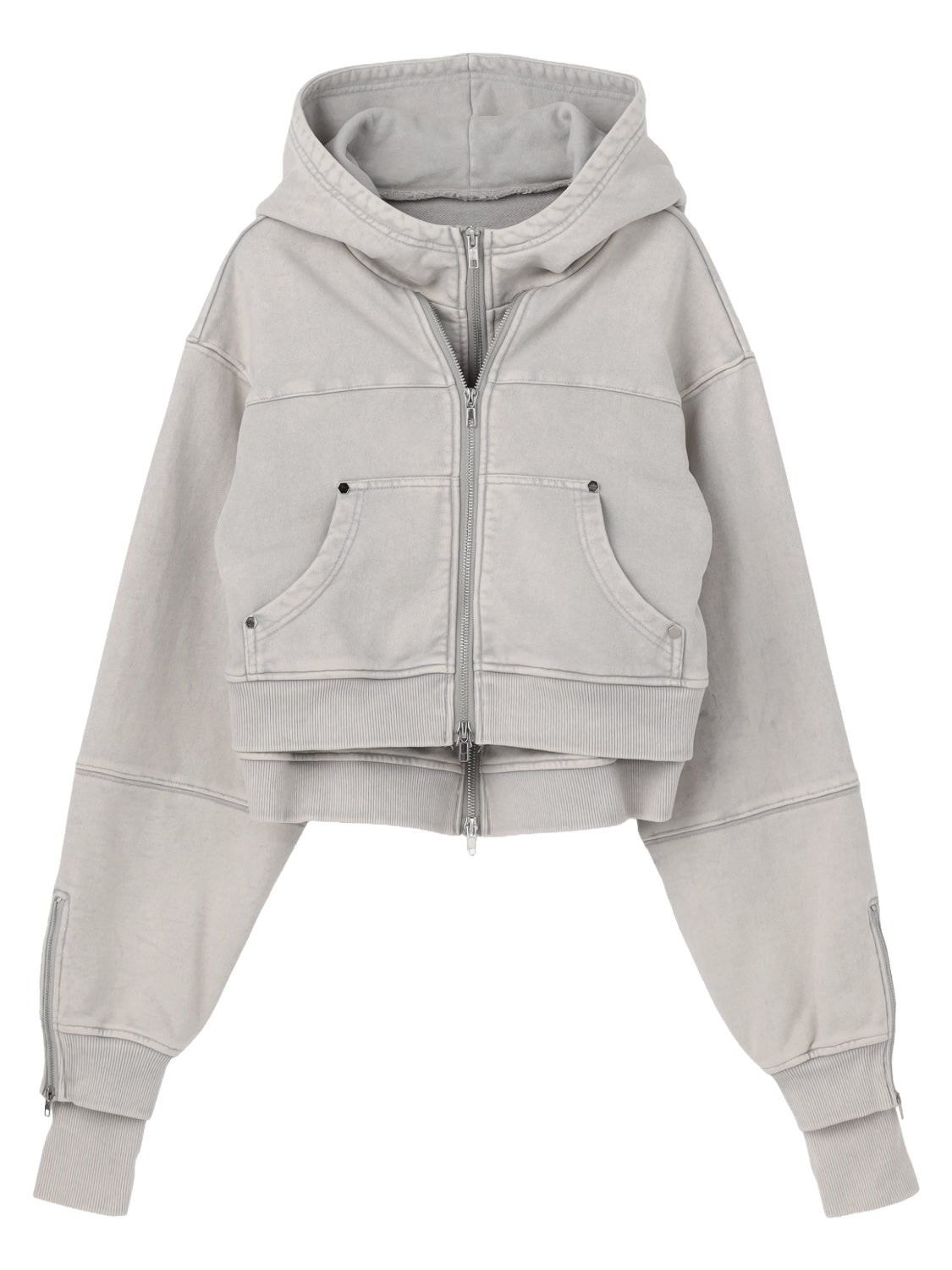 Short] ピグメント Multi Zip レイヤードフーディー