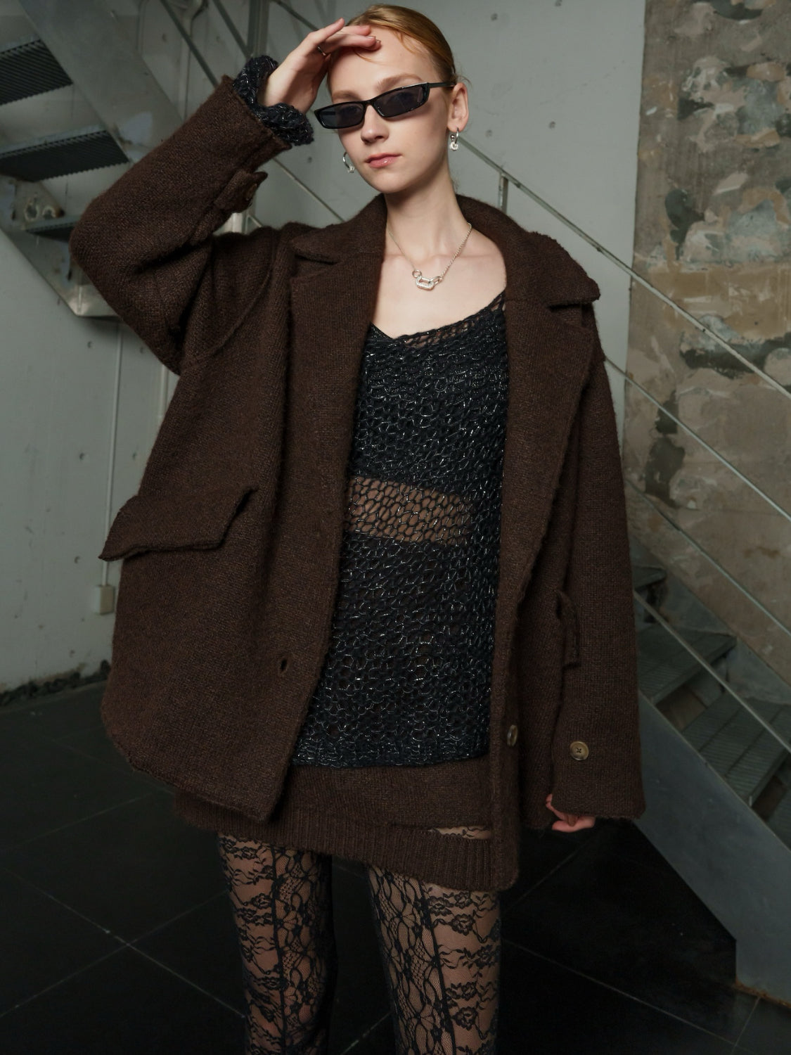 メルトンライク KNIT ミニスカート