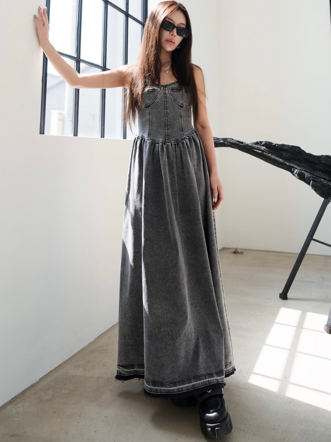 MODEL：159cm<br>COLOR：ブラック
