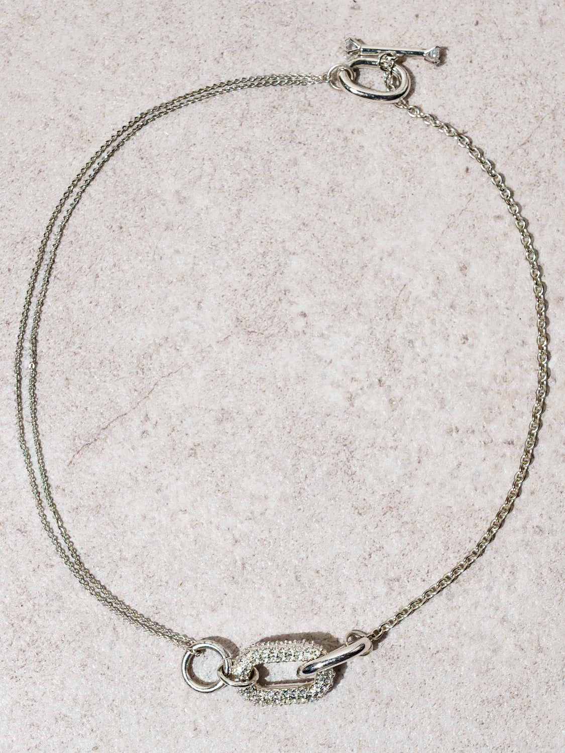 Oval Link レイヤード チェーンネックレス
