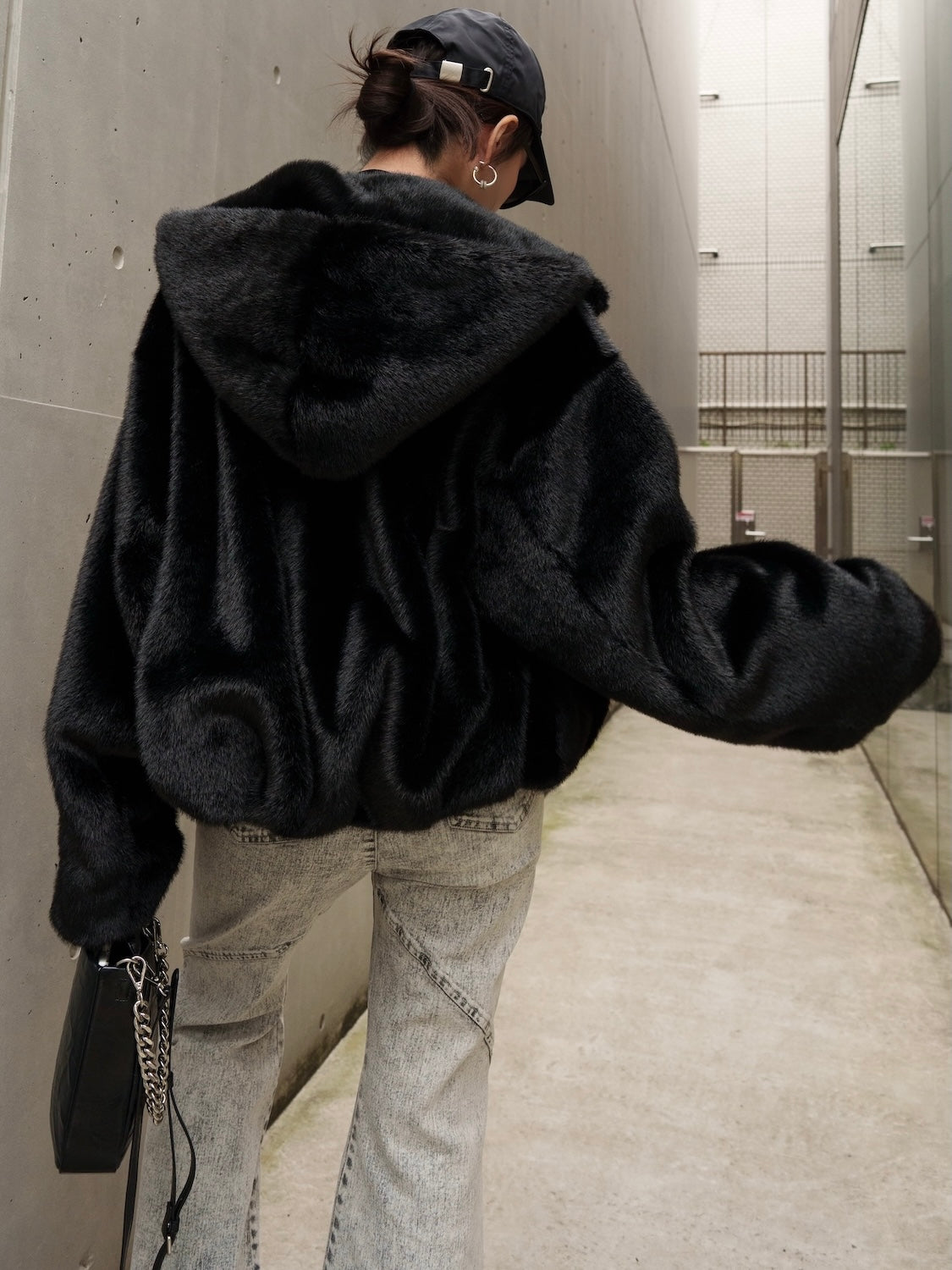 Fur フーディー ヘムタック ブルゾン