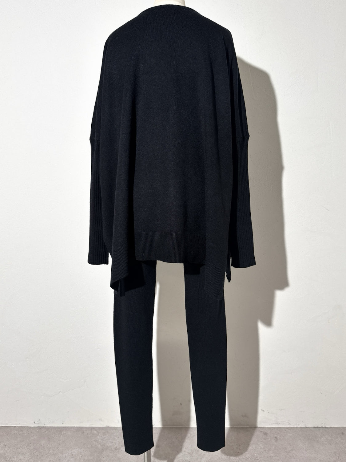 3ピース フーディー ポンチョ KNIT セットアップ