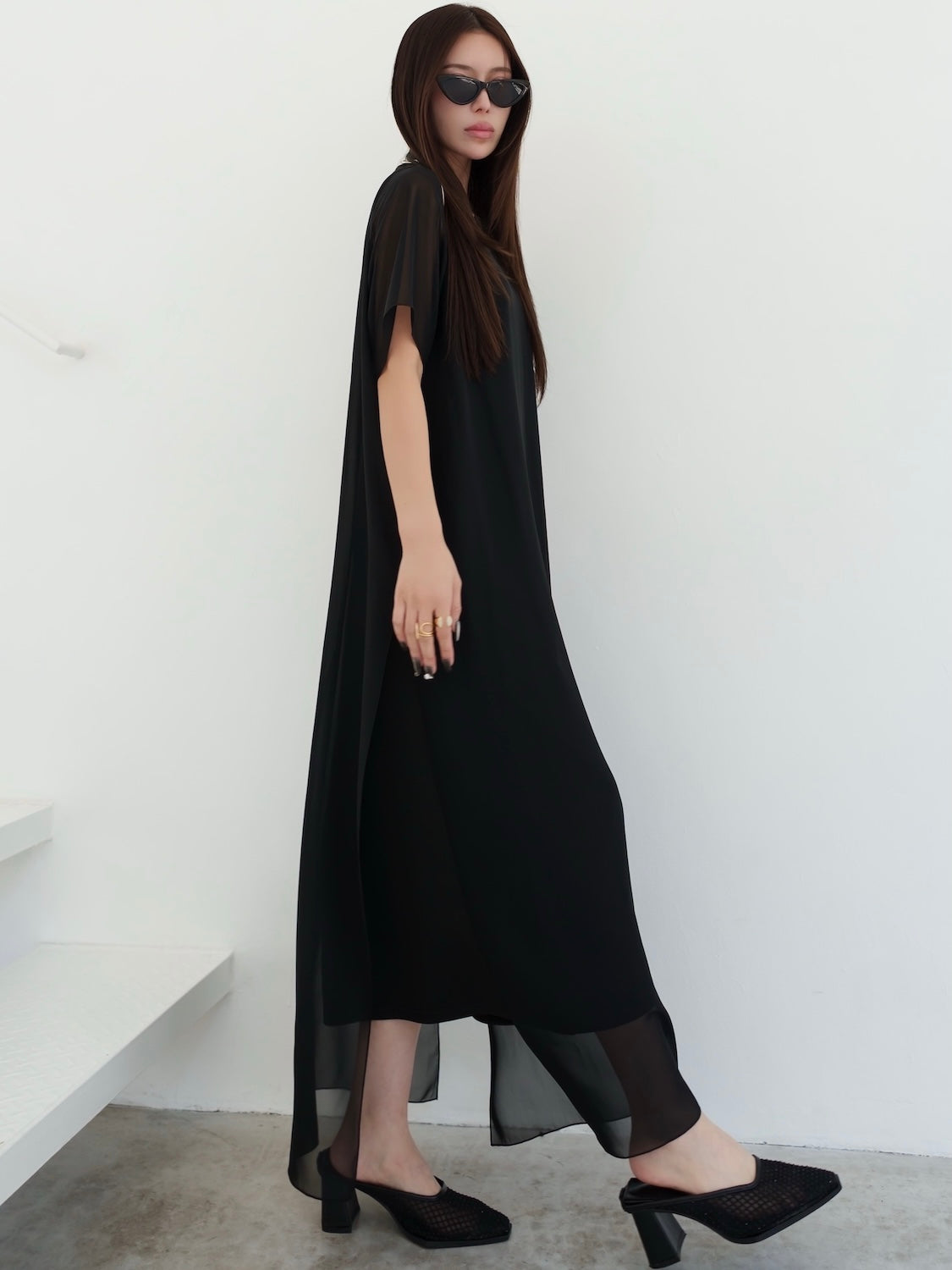 オフショルダー Sheer ワンピース