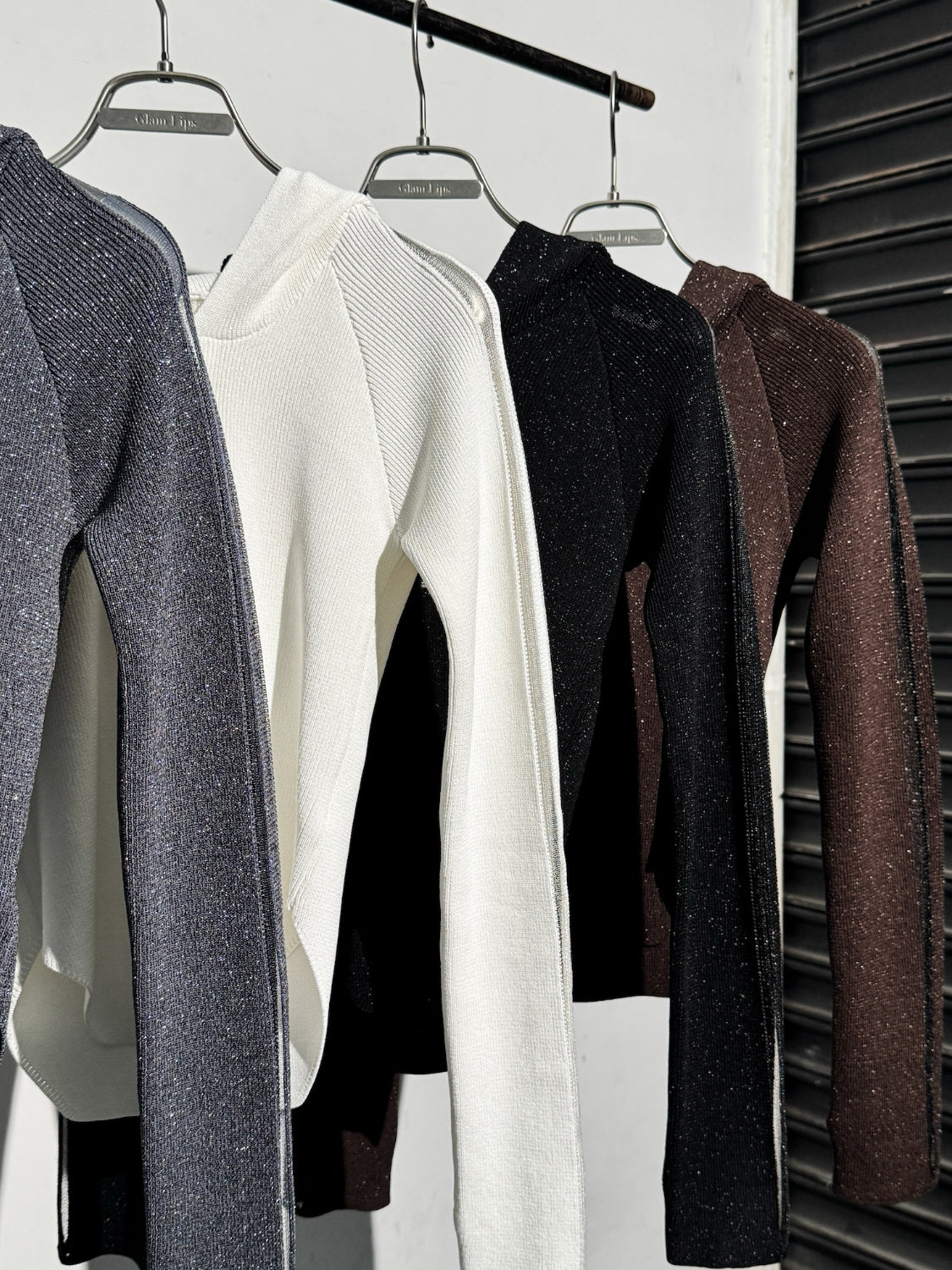 シアーライン Half ジップフーディー KNIT