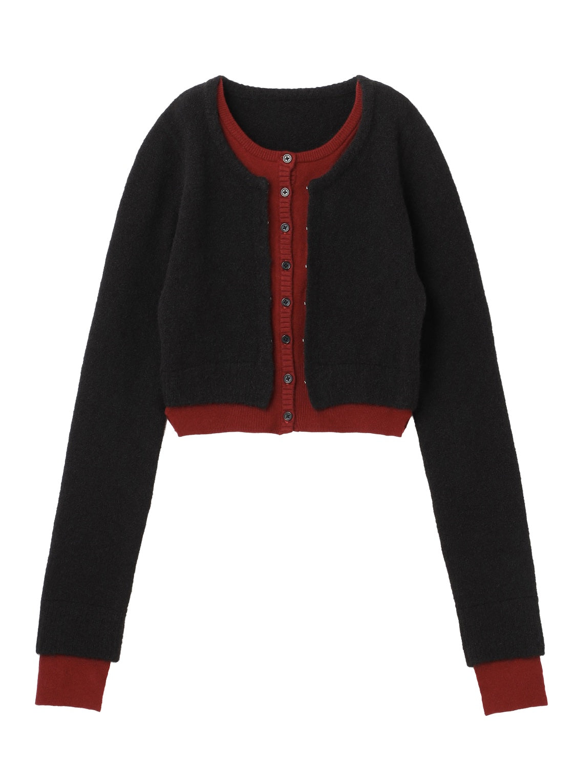 レイヤーライク Crew Neck KNIT カーディガン