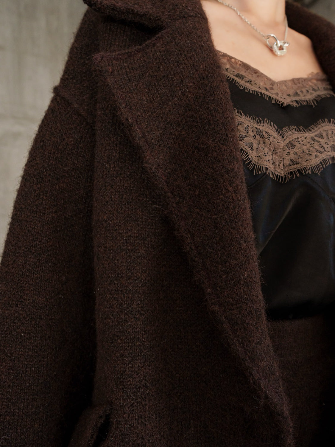 メルトンライク KNIT オーバーコート