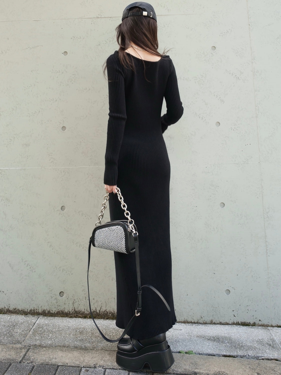 レイヤーライク Rib KNIT ワンピース