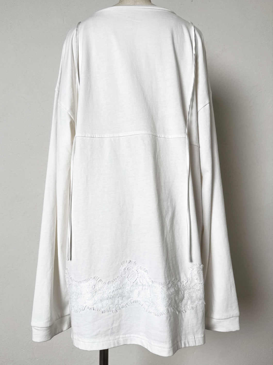 Washed レースビスチェ ロング Tシャツ
