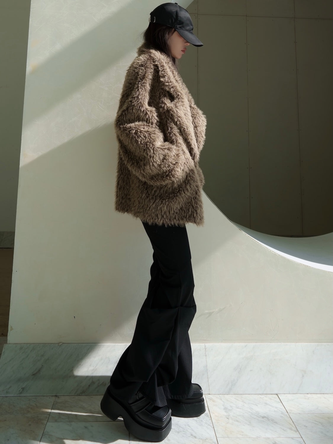 Suede ボンディング Fur コート