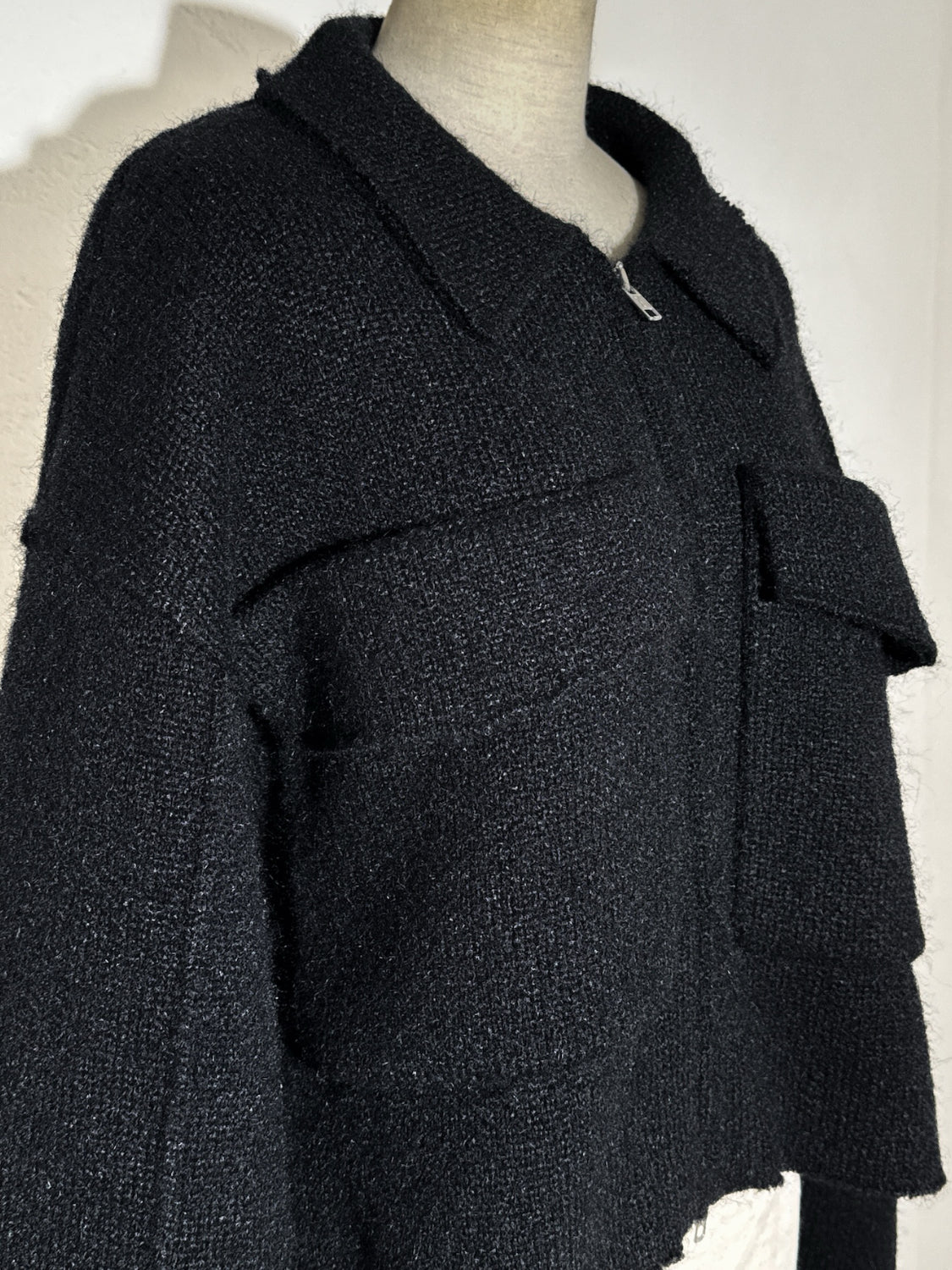 メルトンライク KNIT Zip コート