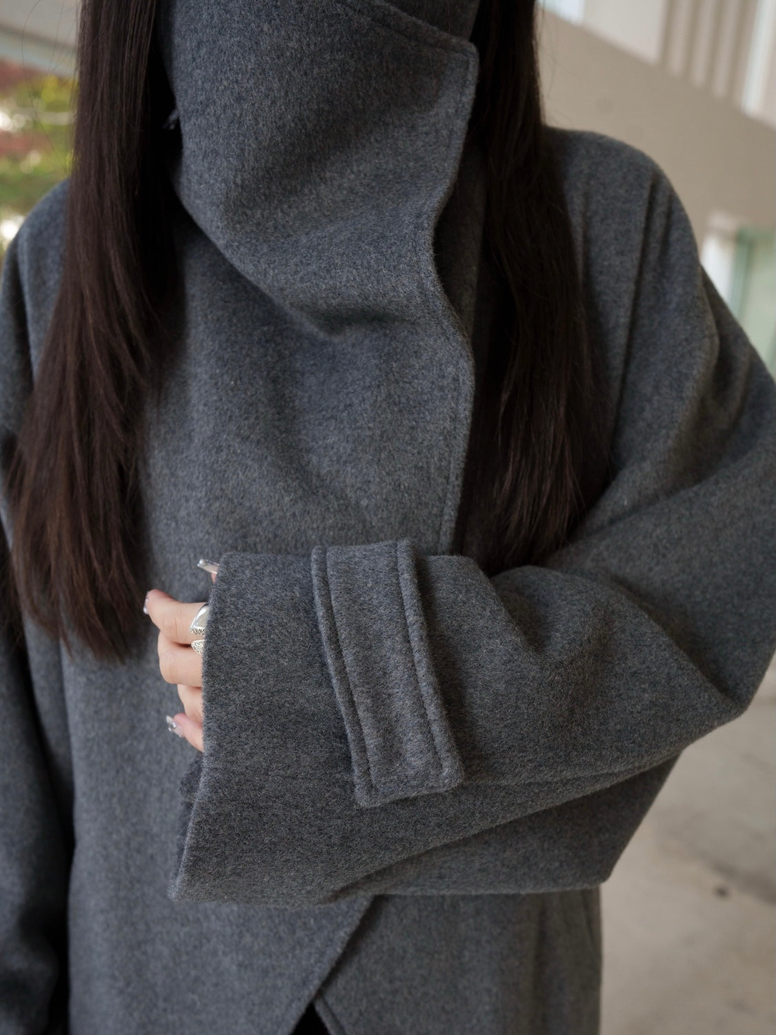 フロントカット スタンド WOOL コート