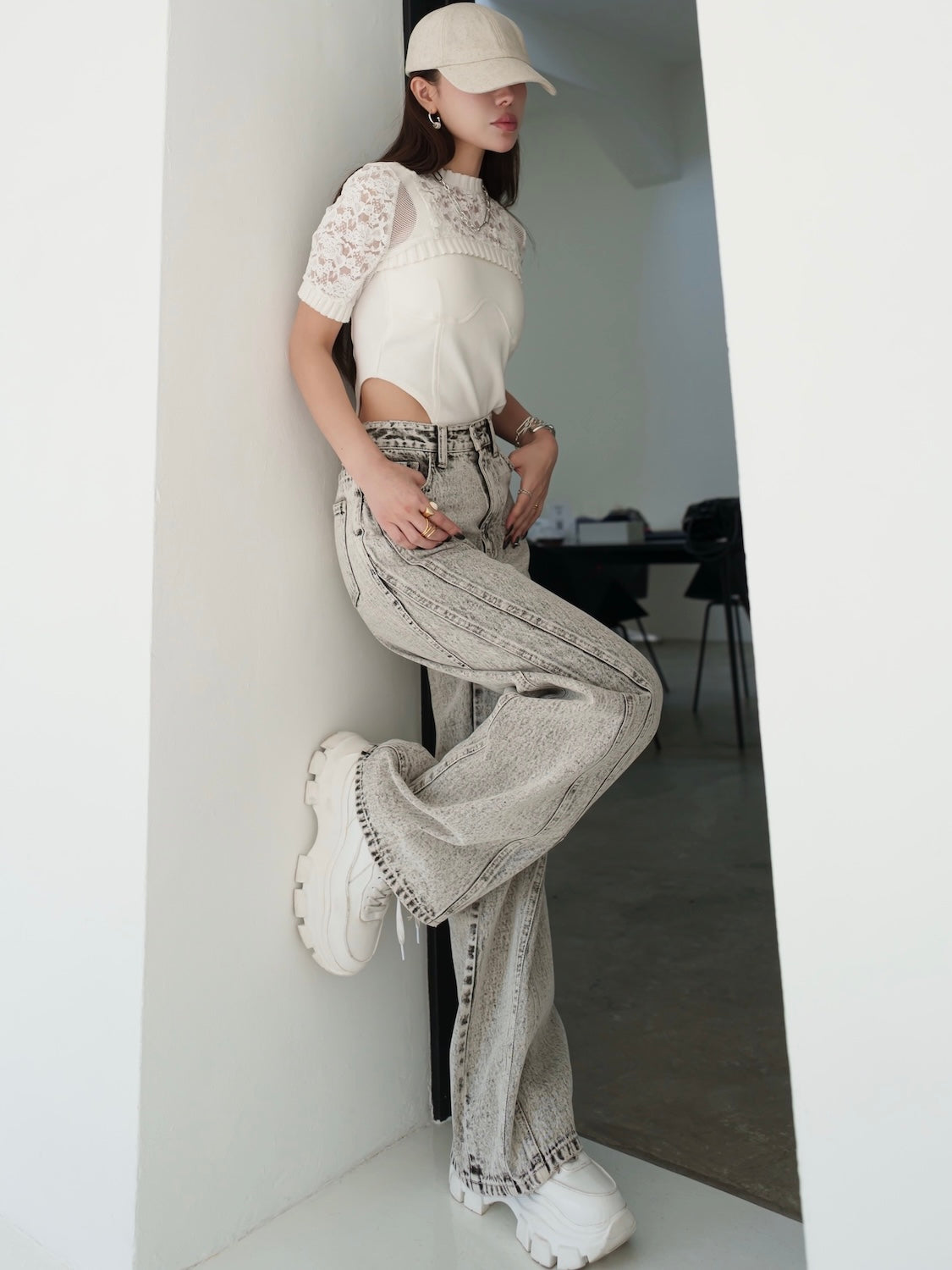 ダイアゴナル シーム ワイド DENIM