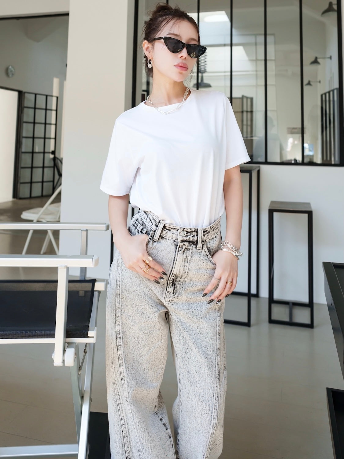 Embroidery ハート Tシャツ