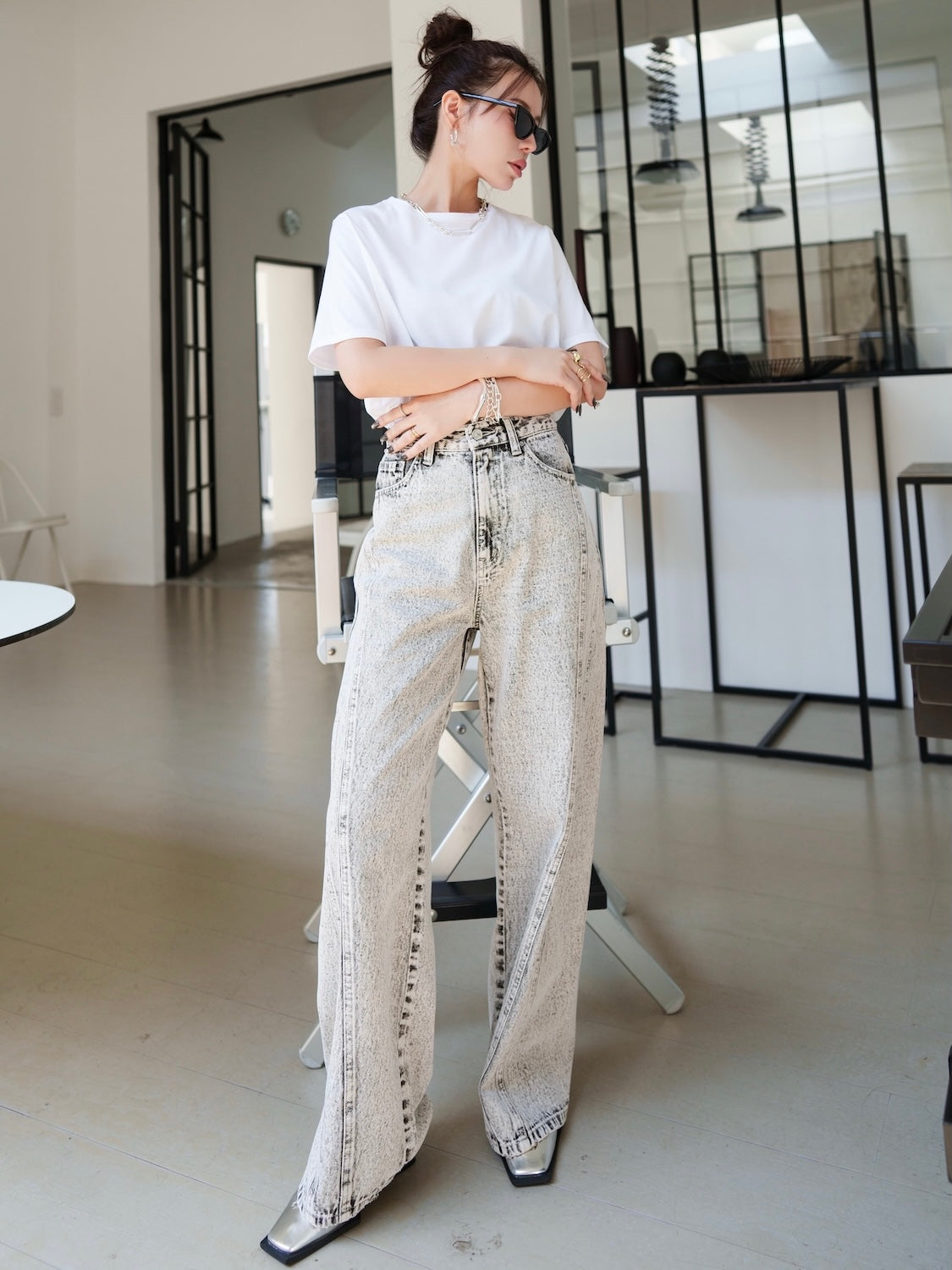 MODEL：159cm<br>着用サイズ：0