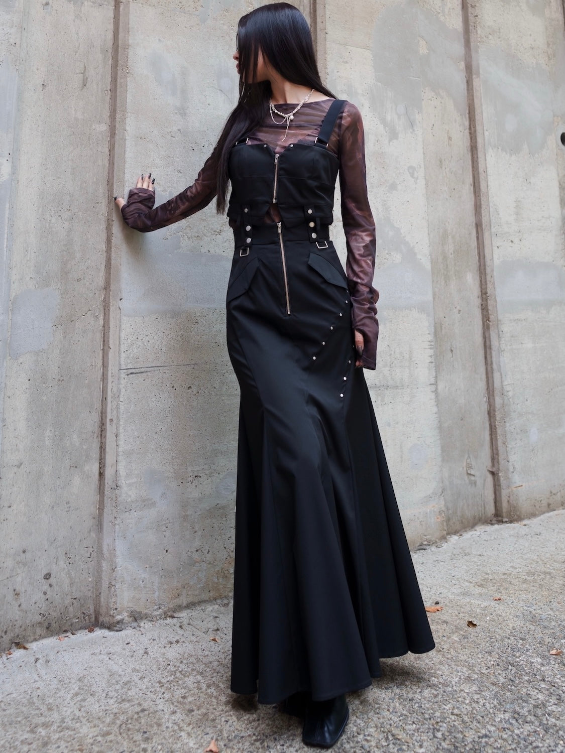 MODEL：159cm<br>着用サイズ：0<br>COLOR：ブラック