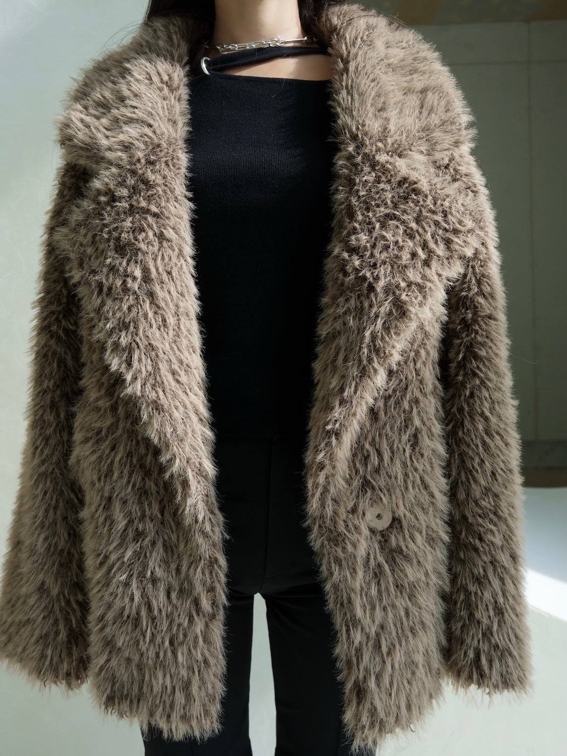 Suede ボンディング Fur コート