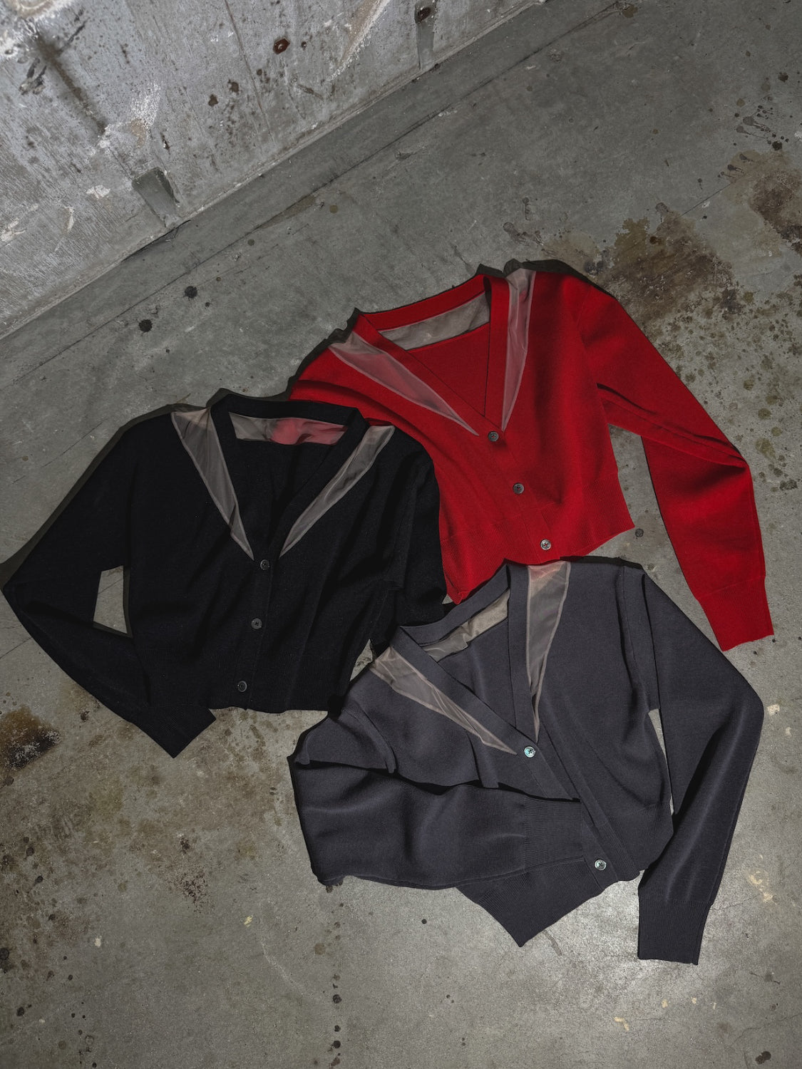 シアー Switch KNIT カーデトップス