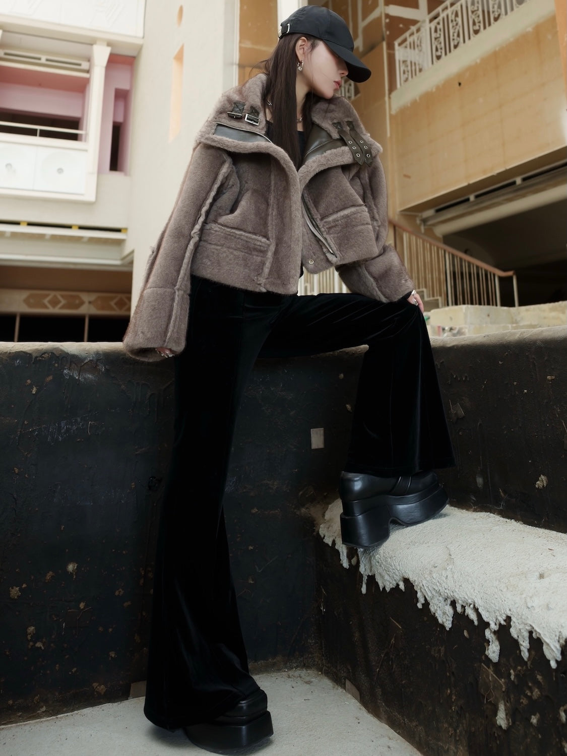 リバーシブル ボンディング Furジャケット