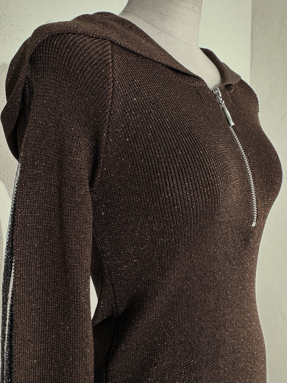 シアーライン Half ジップフーディー KNIT