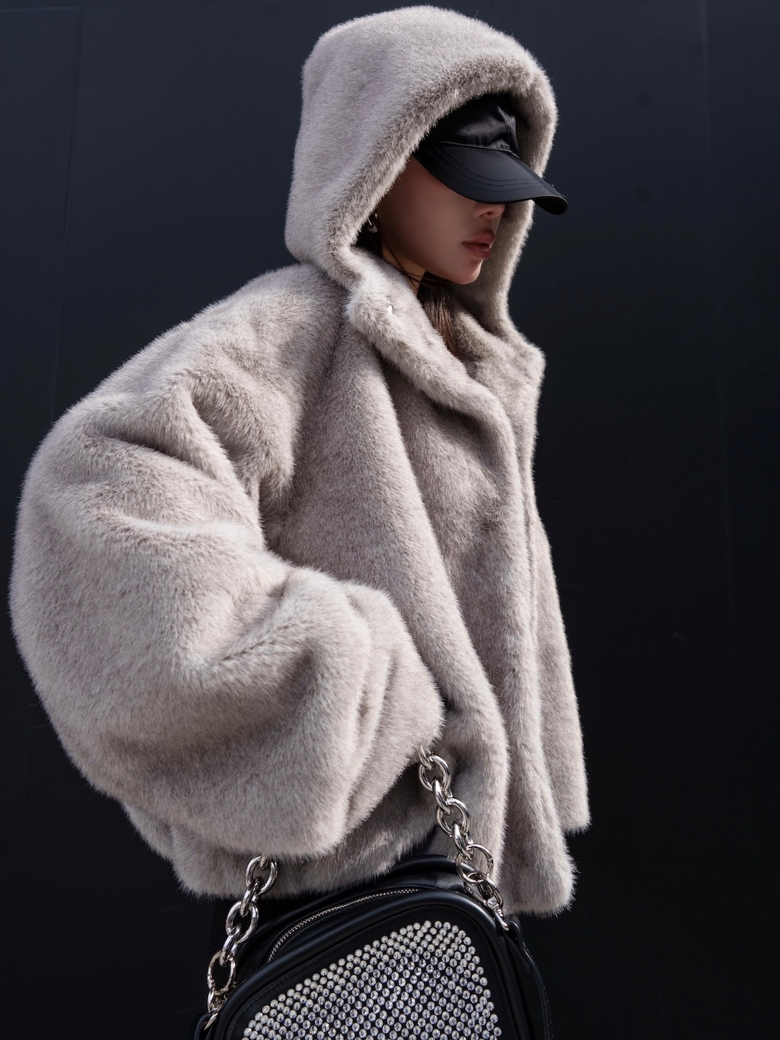 グラムリップス　FUR フーディー ヘムタック ブルゾン Fur フーディー ヘムタック ブルゾン