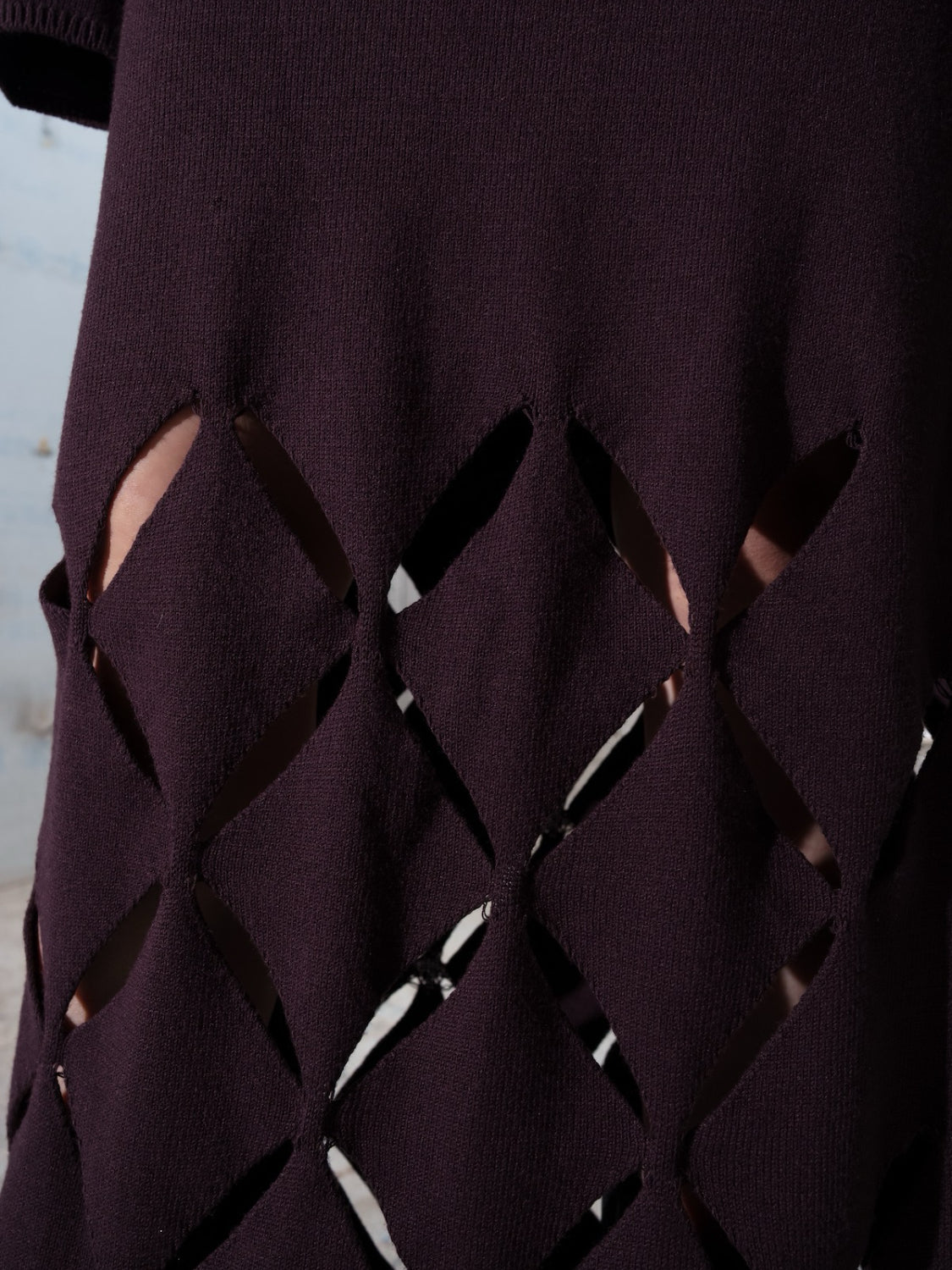 クロスカット デザイン KNIT ワンピース