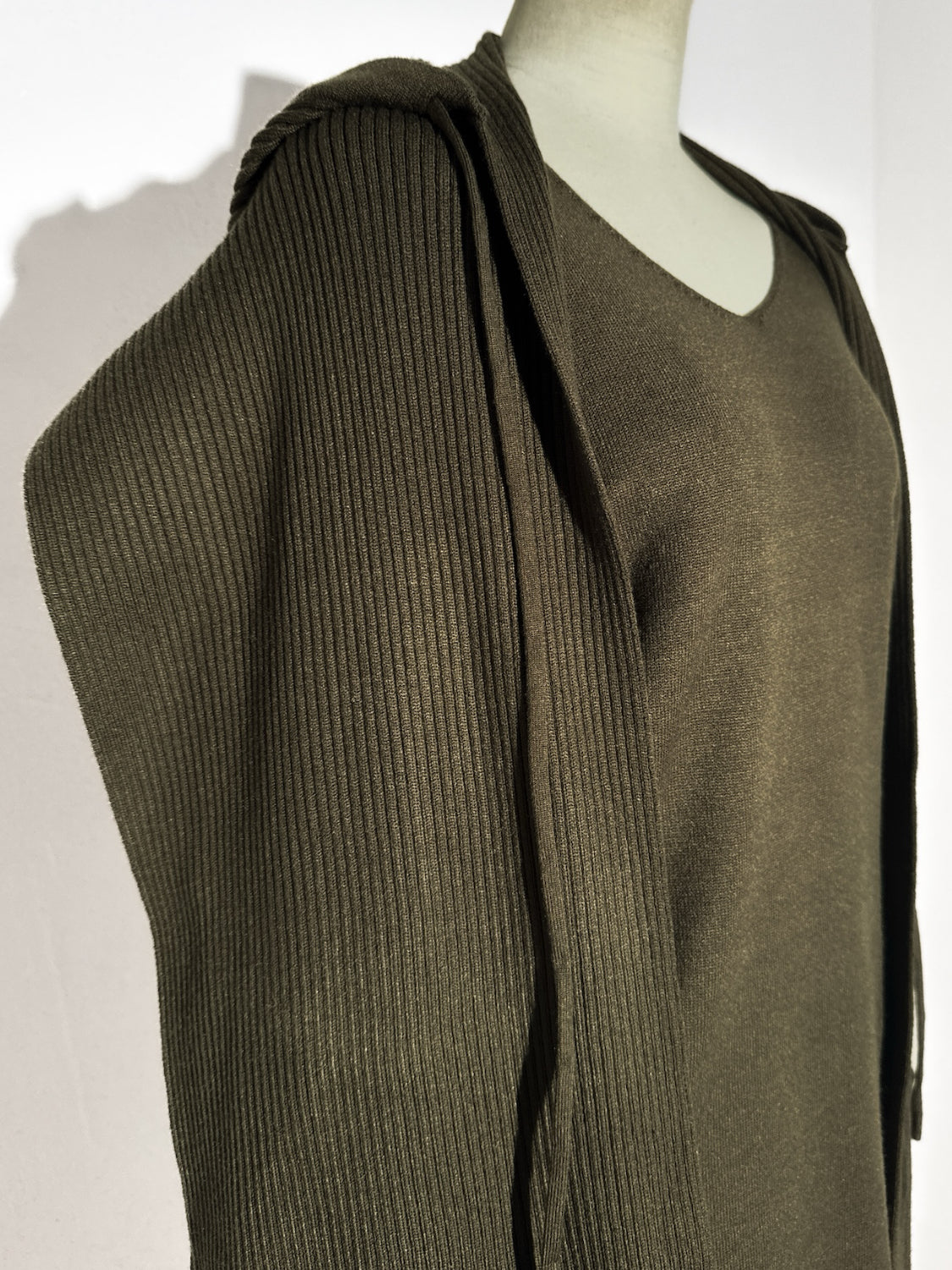 3ピース フーディー ポンチョ KNIT セットアップ