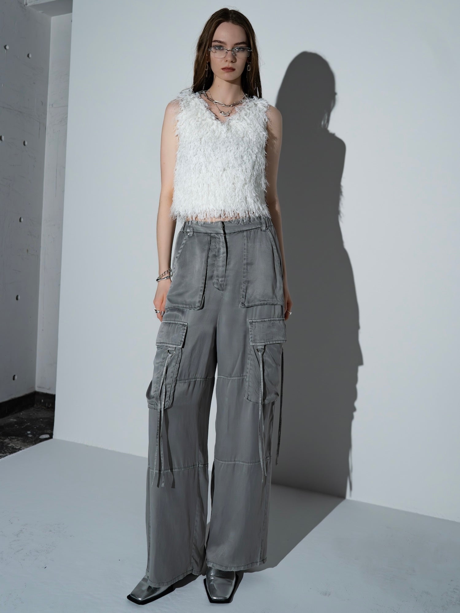 ルーズフィット Washed カーゴパンツ