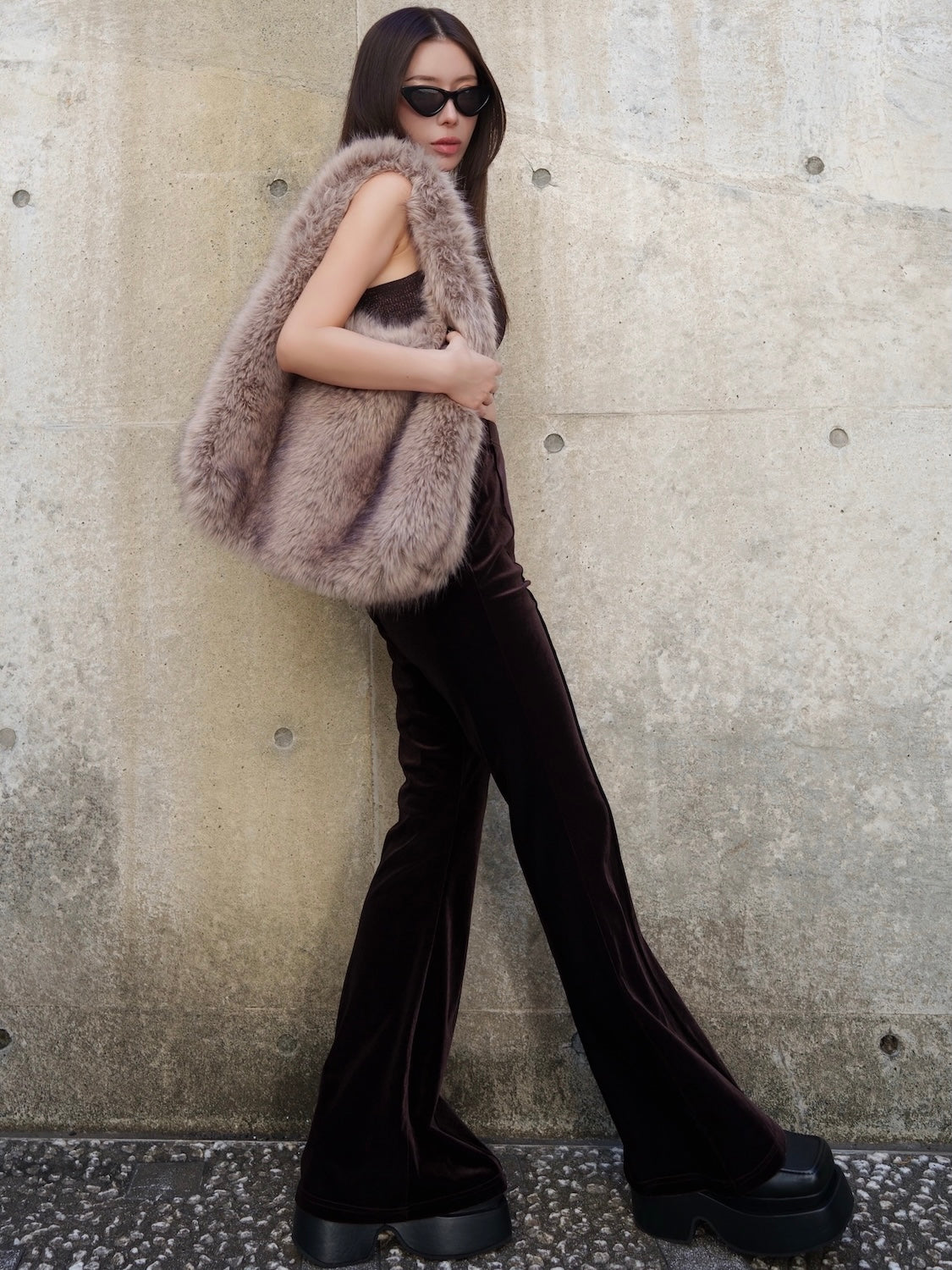 グラデーション Fur トートバッグ