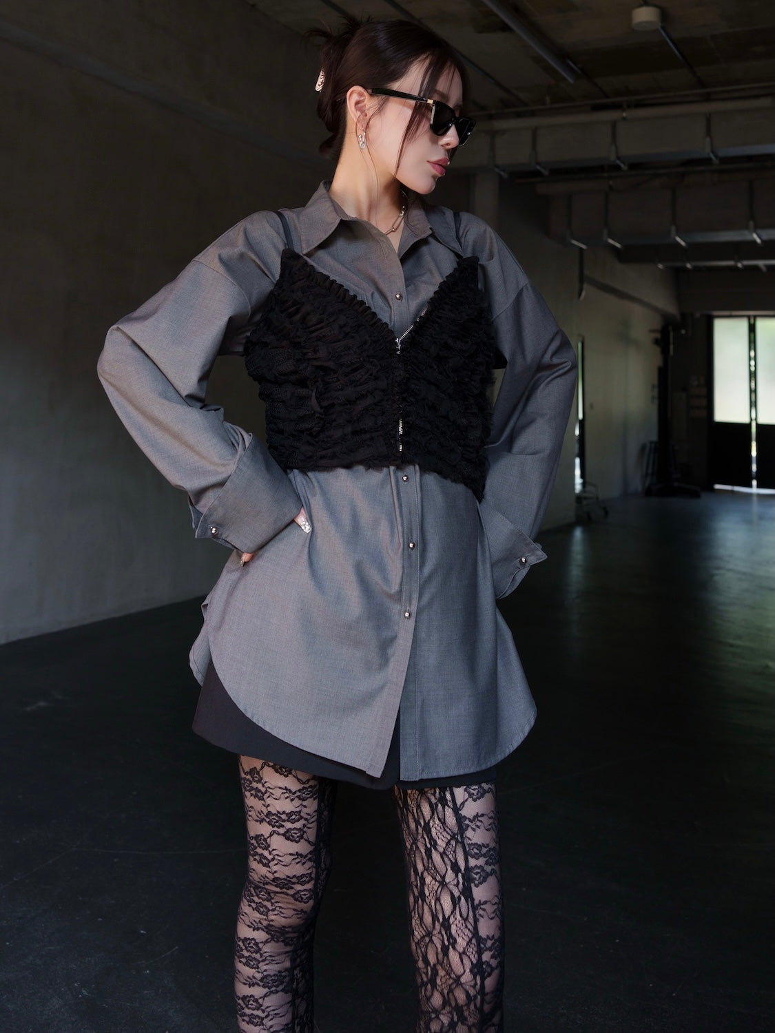 チュールフリル ビスチェ トップス