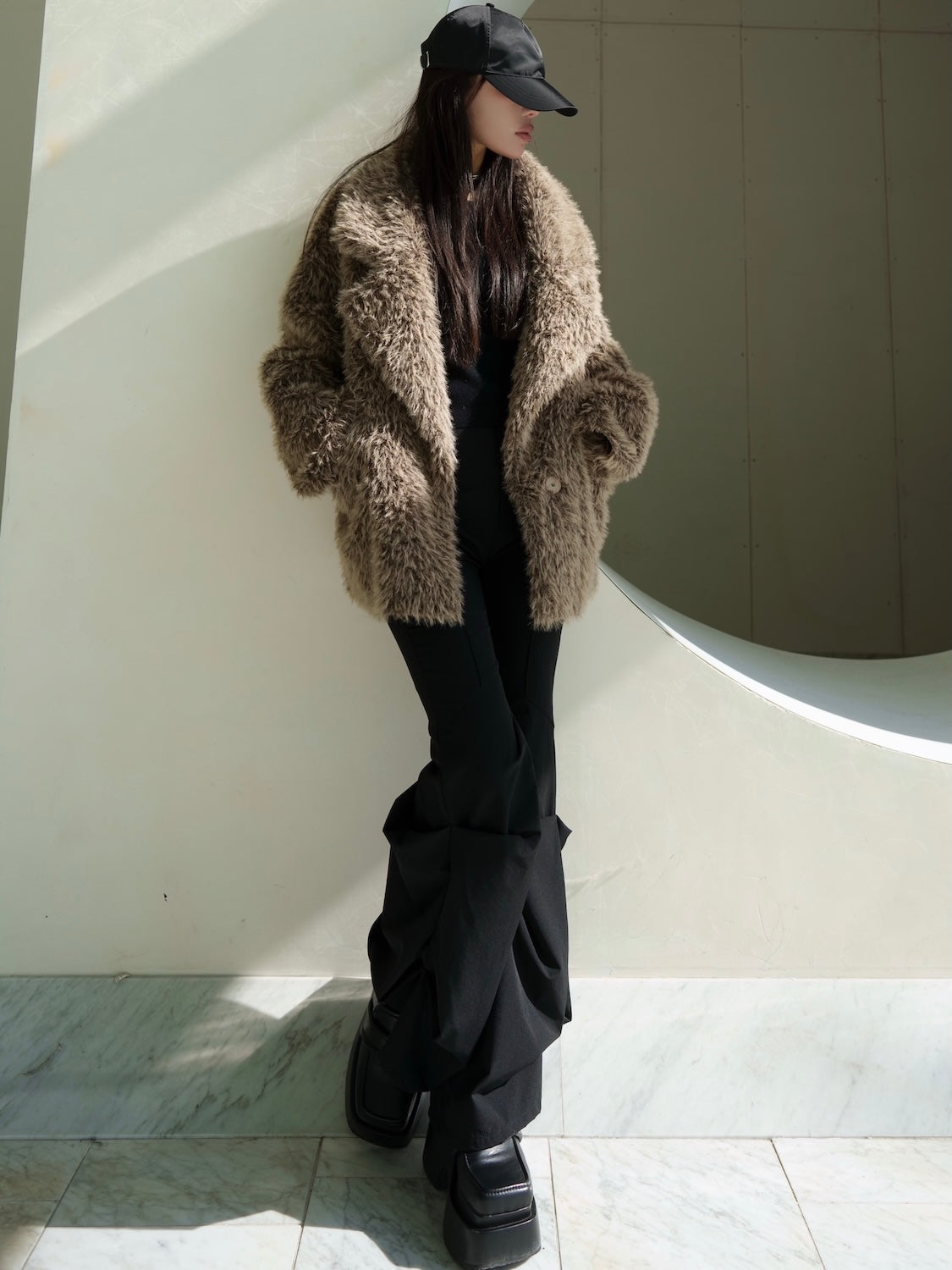 Suede ボンディング Fur コート