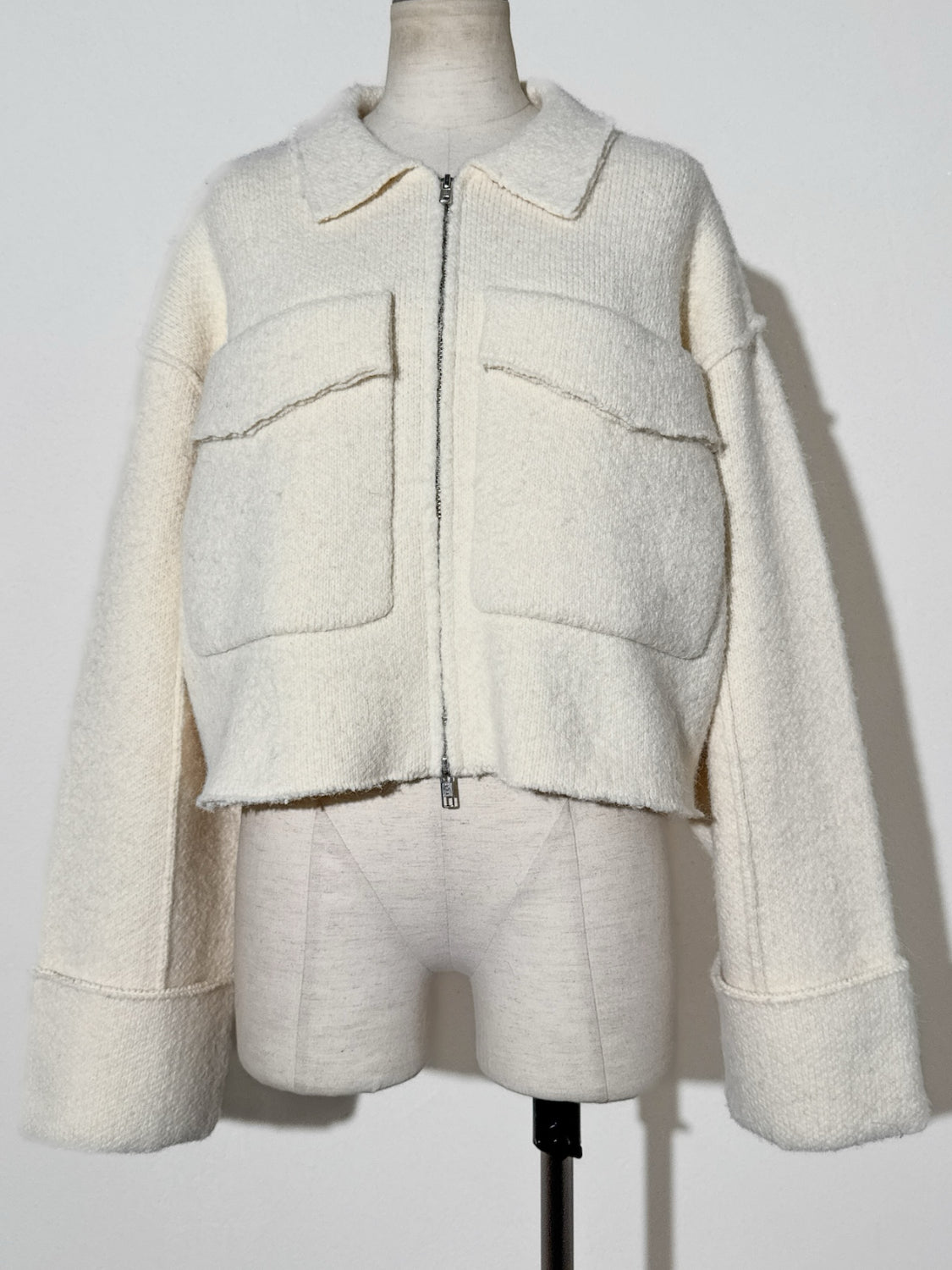 メルトンライク KNIT Zip コート