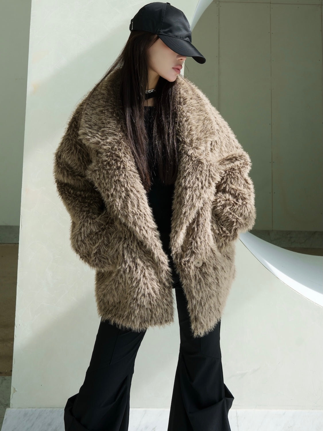 Suede ボンディング Fur コート