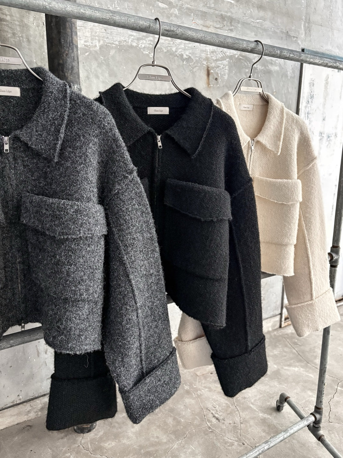 メルトンライク KNIT Zip コート
