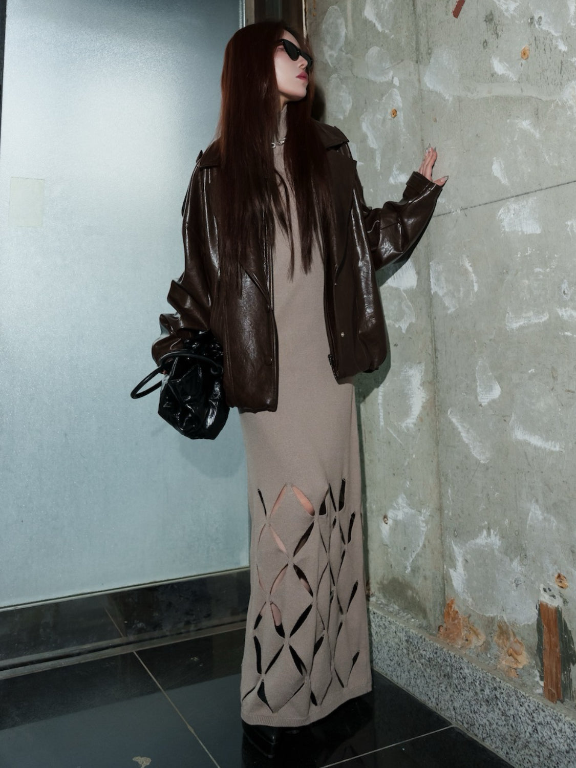 Knot クリンクル レザー トート