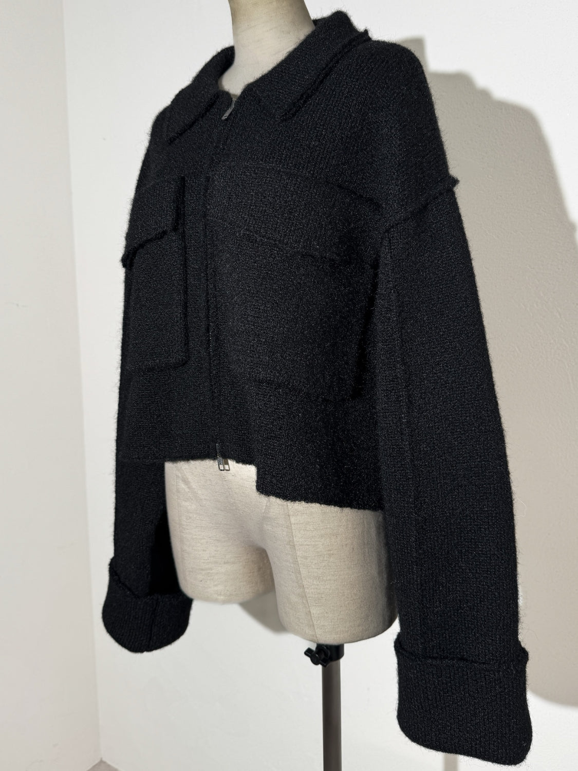 メルトンライク KNIT Zip コート