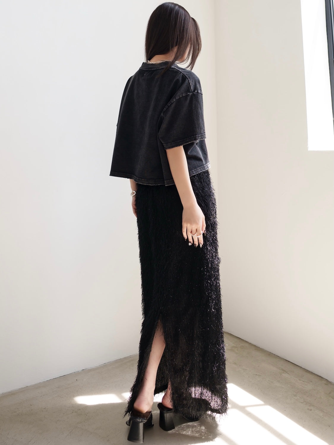 Relax Shaggy Long Skirt