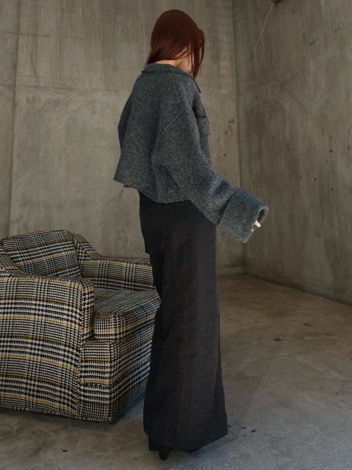 メルトンライク KNIT Zip コート