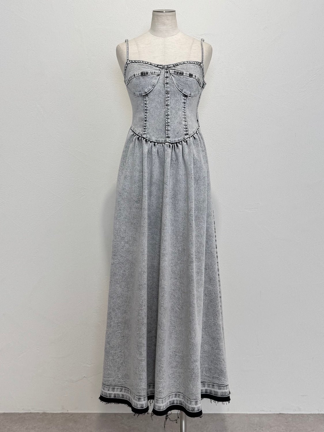コルセットライク フレア DENIM Dress