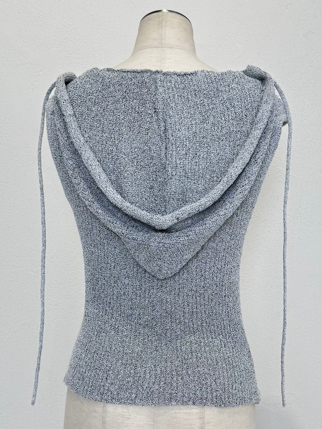 バックオープン スラブKNIT フーディー