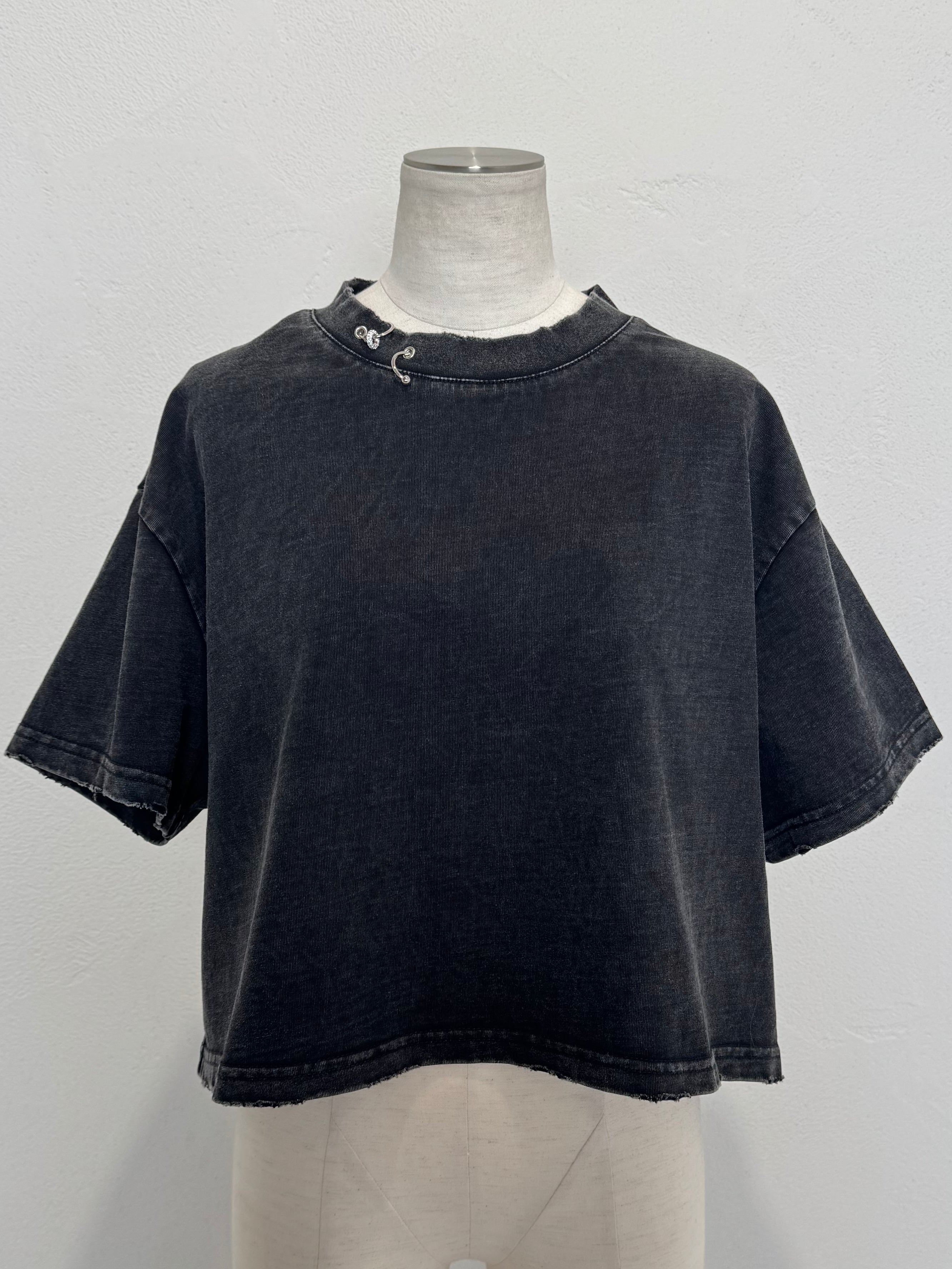 Short ピグメント ピアス Over TEE