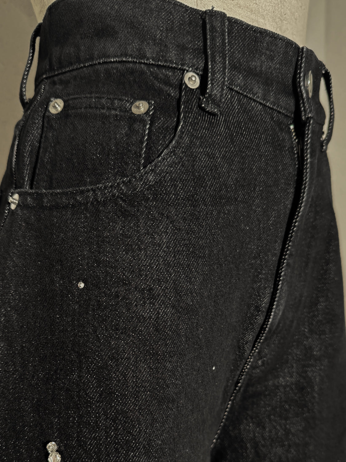 Multi ビジュー ワイド DENIM パンツ