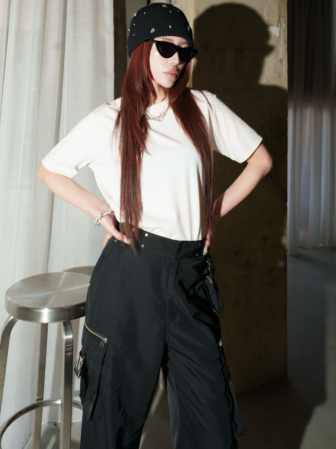 Multi ビジュー Summer KNITキャップ