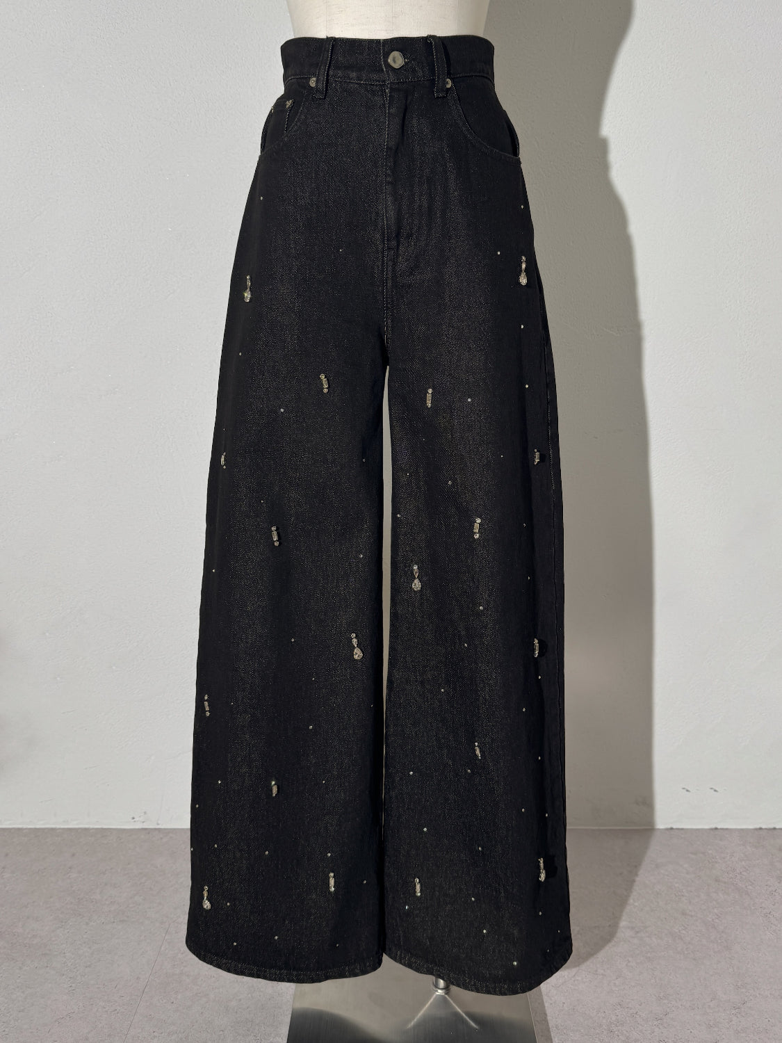 Multi ビジュー ワイド DENIM パンツ