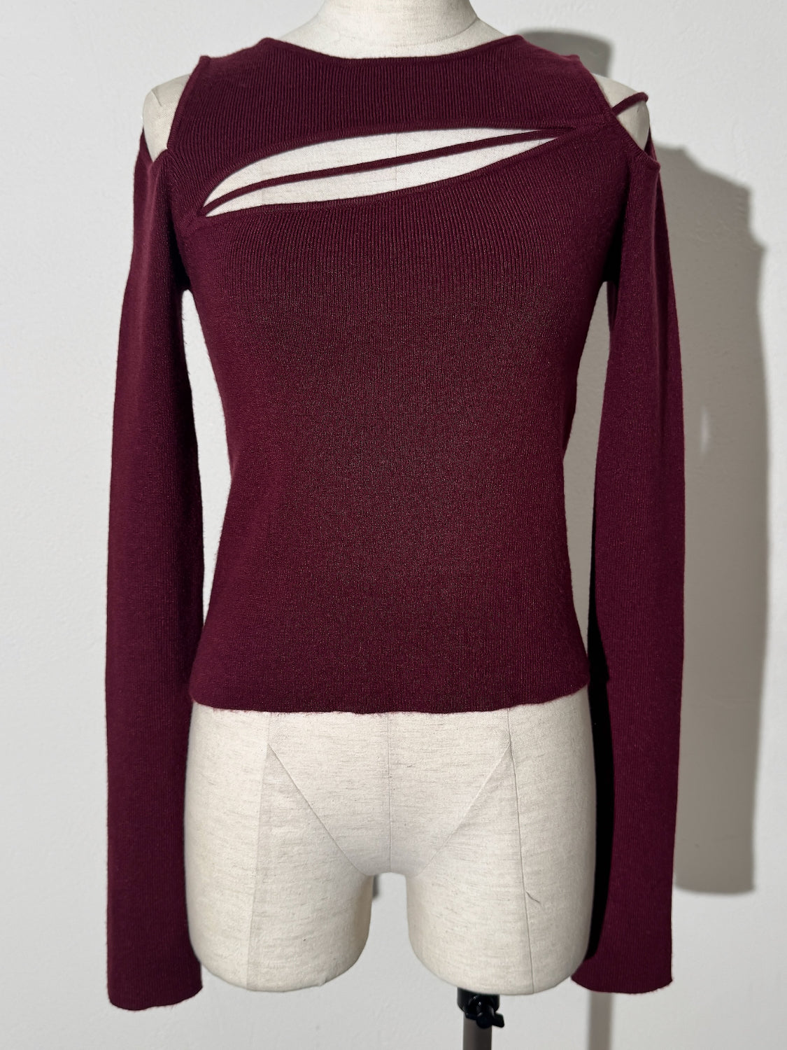 カット ストラップ KNIT ロングスリーブ