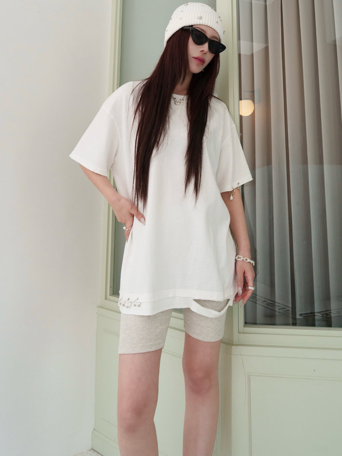 Multi ビジュー Summer KNITキャップ