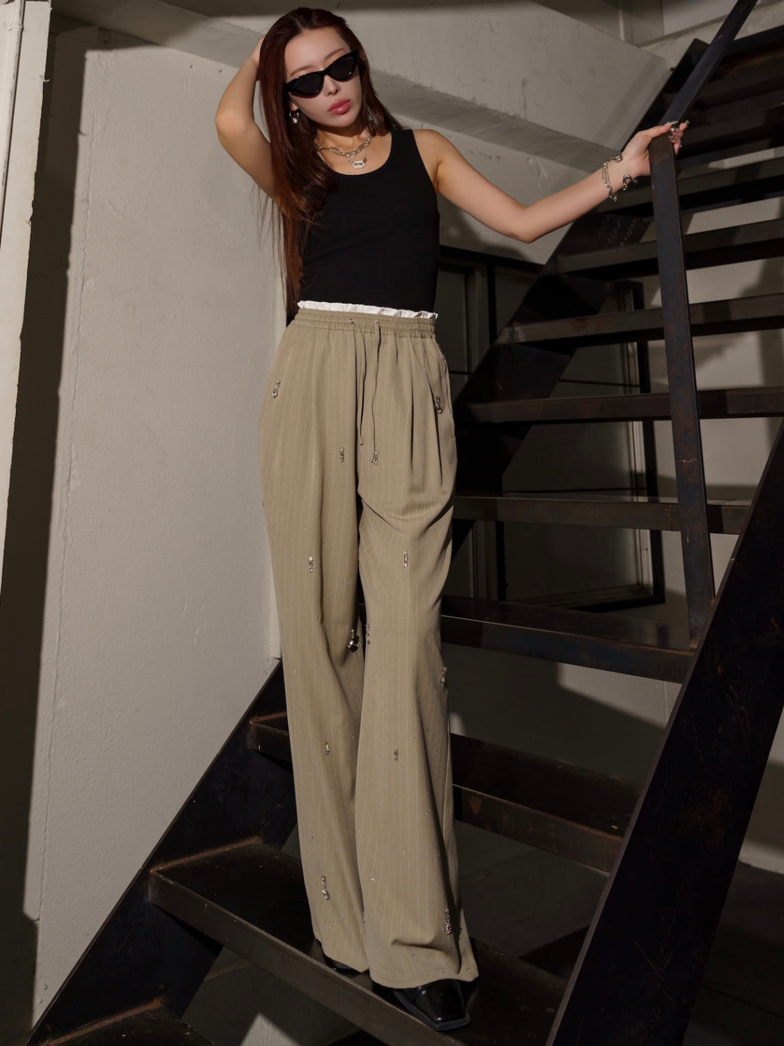 glamlips MULTI ビジュー RELAXパンツ Multi ビジュー Relaxパンツ