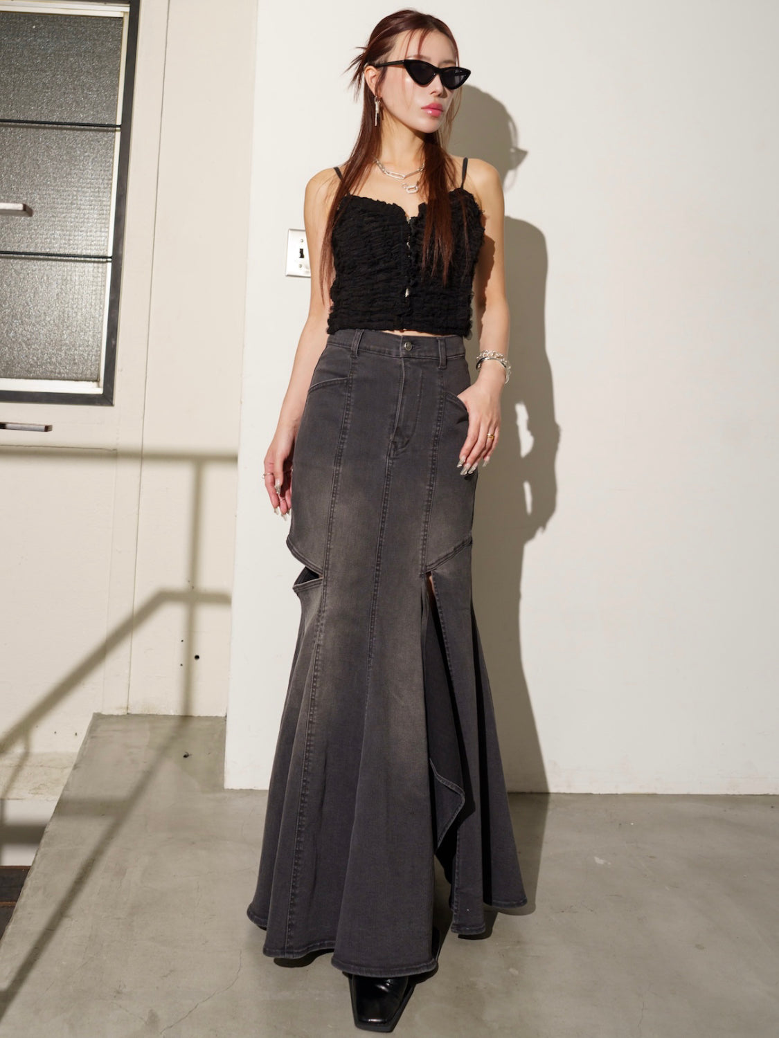 サイドホール マーメイド DENIMスカート